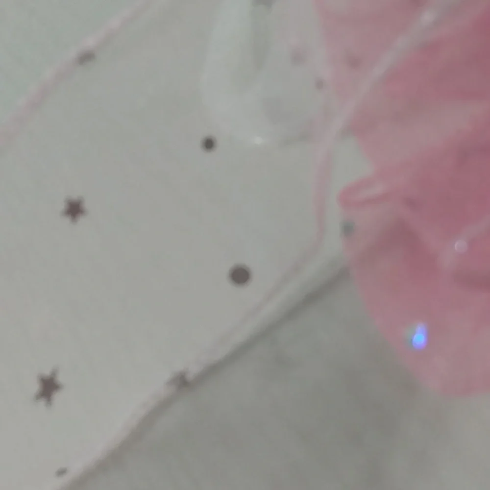 3 Pc.‎ Pink and White Sheer Hair Bow Clips With Rhinestones